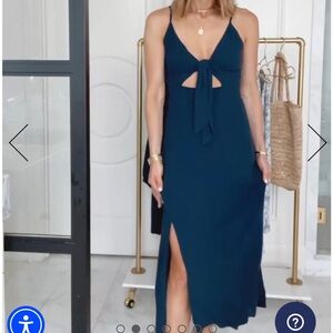 Splendid x Cella Jane Cut Out Midi Dress - Navy / XS